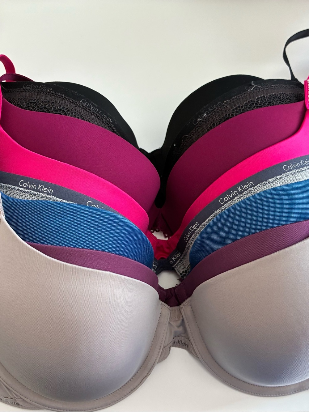 Calvin Klein Smooth T-Shirt Bra Set in Black, Pink, Blue, Purple, Gray